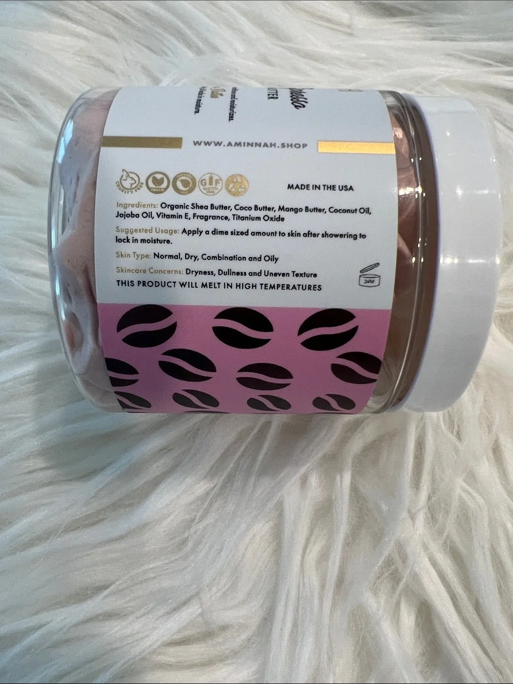 NWT Aminnah Café Espresso Whipped Body Butter retails $38.00 USD